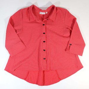 Habitat Button Down Red and White Shirt